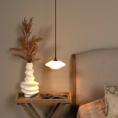 Lucide TREVOR - Hanglamp - Ø 20 cm - 1xG9 - Opaal - sfeer 1
